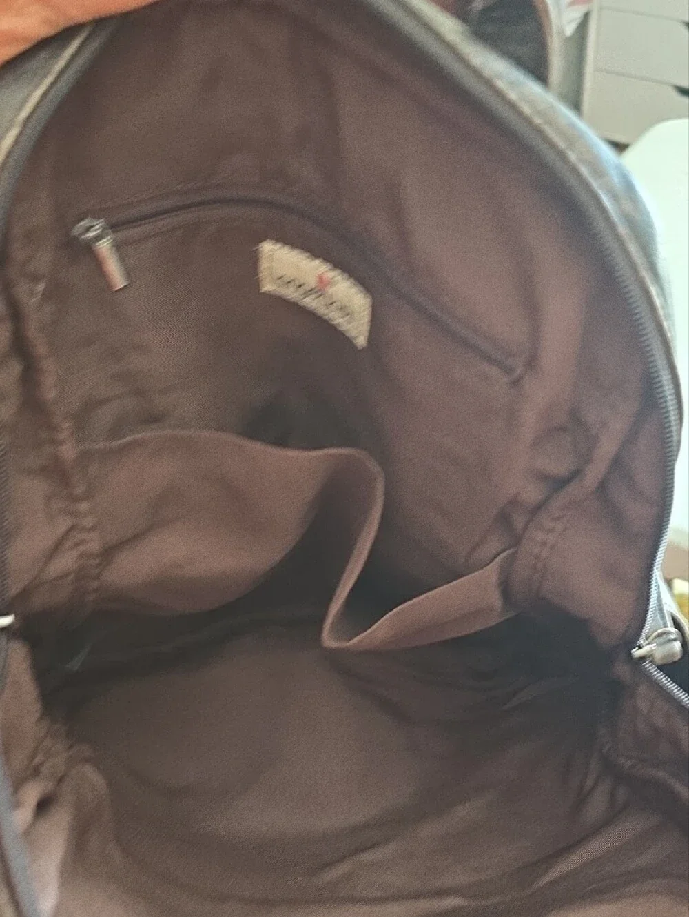 Angel Kiss Men's Bronze Faux-Leather Travel Backpack